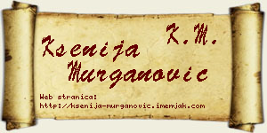 Ksenija Murganović vizit kartica